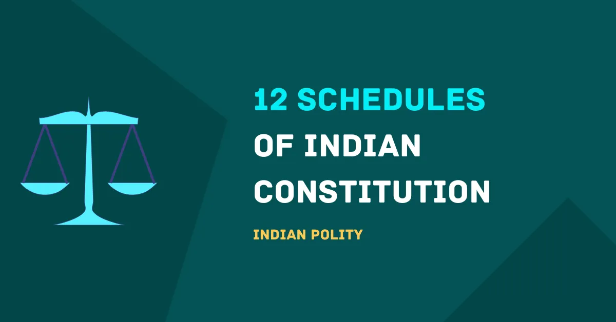 12 schedules of indian constitution