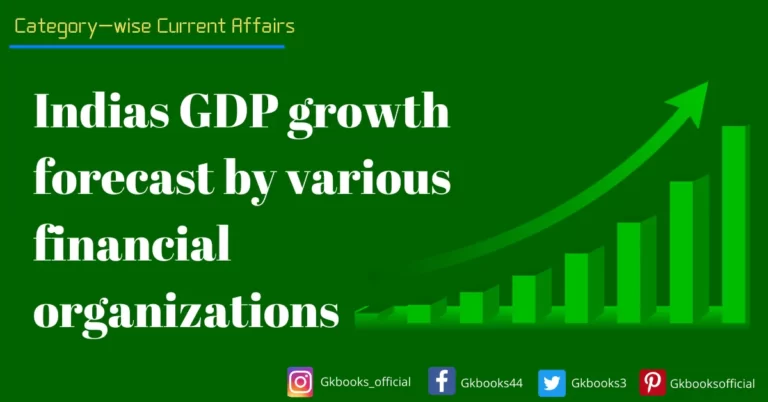 Indias GDP growth forecast by various financial organizations