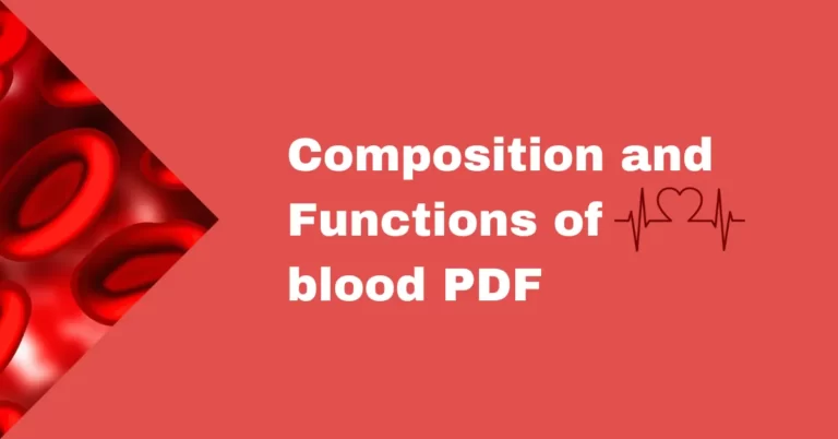 Composition of blood PDF