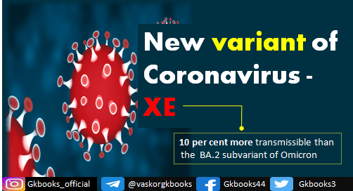 The picture represents " New variant of Coronavirus - XE" headline with an image of coronavirus.