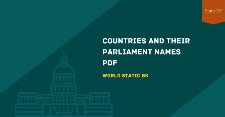 Countries and their Parliament names