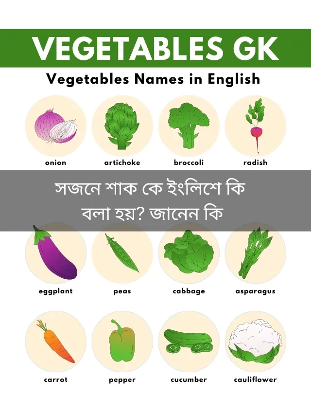 দৈনন্দিন জীবনে ব্যবহৃত বেশ কিছু সব্জির ইংরাজি নাম জানেন কি? যেমন ওলকপি