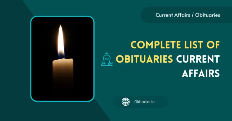 Compete list of Obituaries