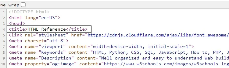 HTML Title Tag Examples