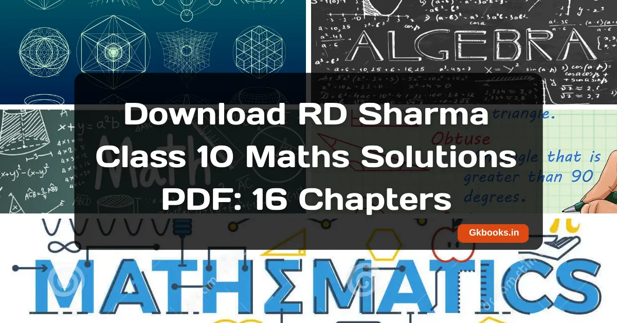 RD Sharma Class 10 Maths Solutions PDF RD Sharma Class 10 Maths Solutions PDF