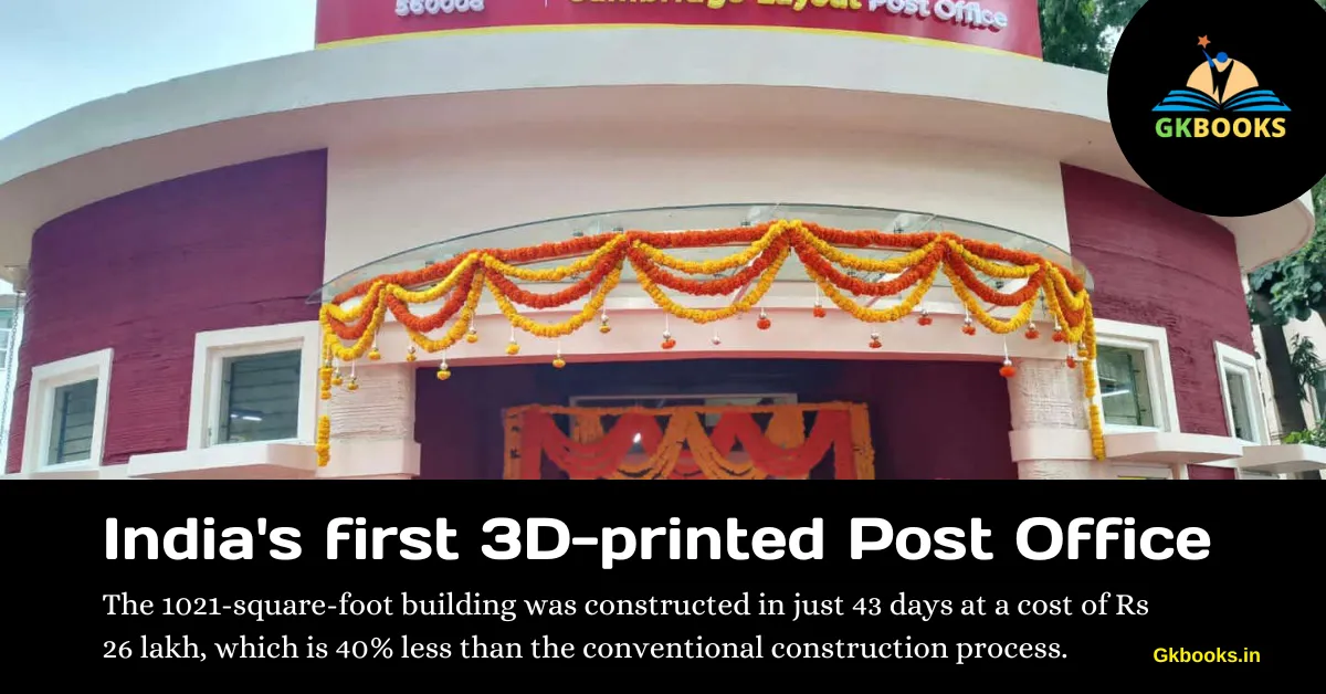 Indias first 3D printed Post Office India's first 3D-printed Post Office