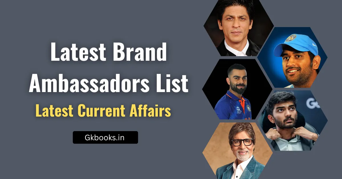 Latest Brand Ambassadors List