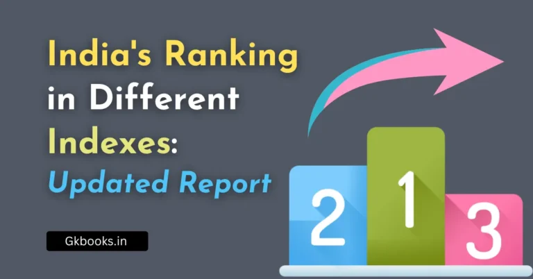 India's Ranking in Different Indexes Latest Updated Report