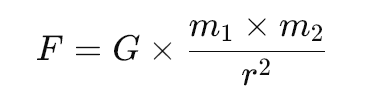 Gravitational Force Formula