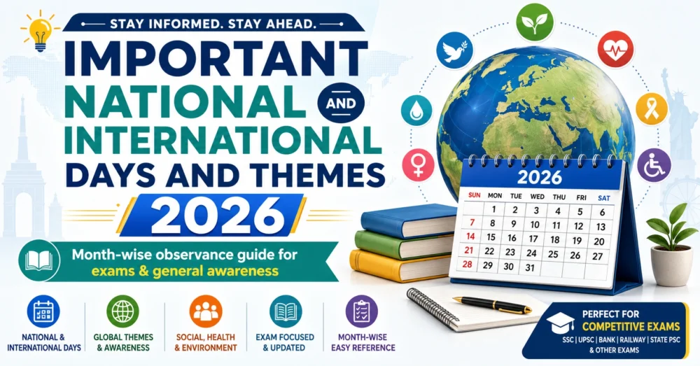 Important National and International Days and Themes 2026 Important National and International Days and Themes 2026