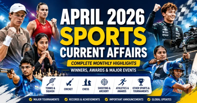April 2026 Sports Current Affairs